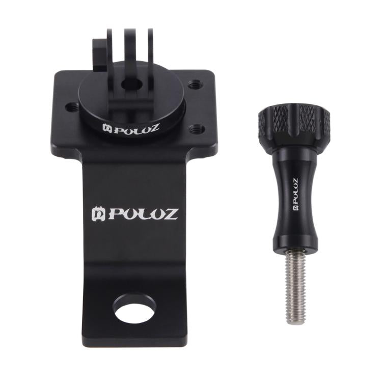 PULUZ Aluminum Alloy Motorcycle Fixed Holder Mount with Tripod Adapter & Screw for GoPro, Insta360, DJI and Other Action Cameras(Black) - HoMEdemic™ 