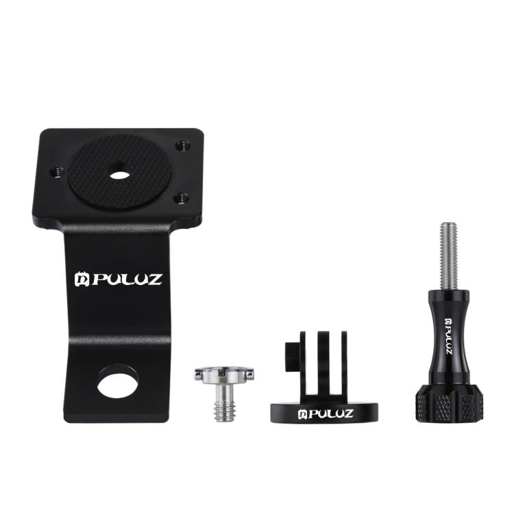PULUZ Aluminum Alloy Motorcycle Fixed Holder Mount with Tripod Adapter & Screw for GoPro, Insta360, DJI and Other Action Cameras(Black) - HoMEdemic™ 