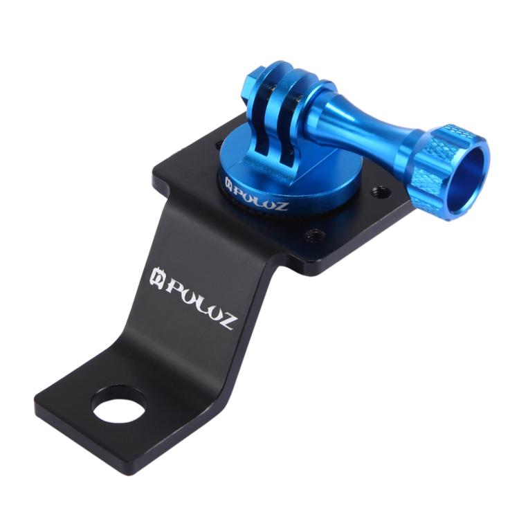 PULUZ Aluminum Alloy Motorcycle Fixed Holder Mount with Tripod Adapter & Screw for GoPro, Insta360, DJI and Other Action Cameras(Blue) - HoMEdemic™ 
