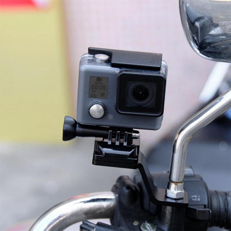 PULUZ Aluminum Alloy Motorcycle Fixed Holder Mount with Tripod Adapter & Screw for GoPro, Insta360, DJI and Other Action Cameras(Red) - HoMEdemic™ 