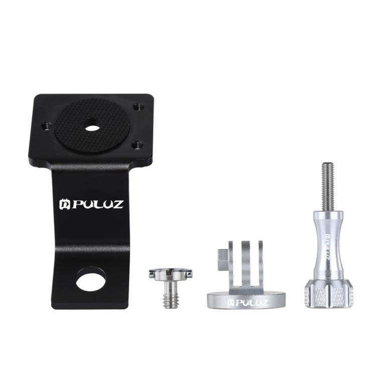 PULUZ Aluminum Alloy Motorcycle Fixed Holder Mount with Tripod Adapter & Screw for GoPro, Insta360, DJI and Other Action Cameras(Silver) - HoMEdemic™ 