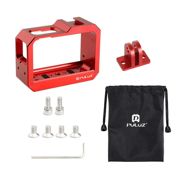 PULUZ Aluminum alloy Frame Mount Protective Case Cage with Cold Shoe Base Slot & Tripod Base Adapter for Insta360 One R(Red) - HoMEdemic™ 