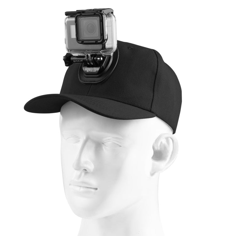 PULUZ Baseball Hat with J-Hook Buckle Mount & Screw for GoPro, DJI OSMO Action and Other Action Cameras(Black) - HoMEdemic™ 
