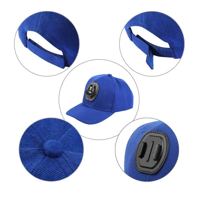 PULUZ Baseball Hat with J-Hook Buckle Mount & Screw for GoPro, DJI OSMO Action and Other Action Cameras(Blue) - HoMEdemic™ 