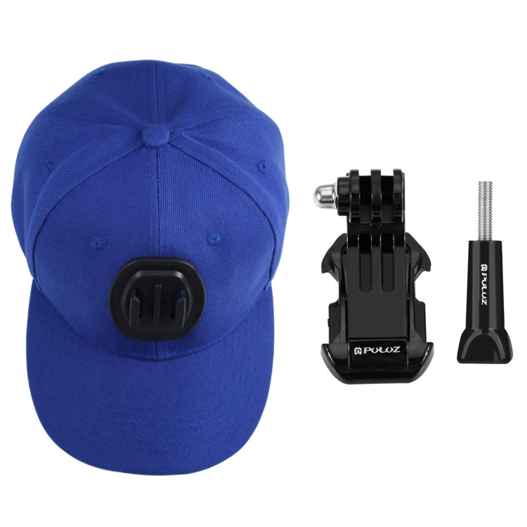 PULUZ Baseball Hat with J-Hook Buckle Mount & Screw for GoPro, DJI OSMO Action and Other Action Cameras(Blue) - HoMEdemic™ 