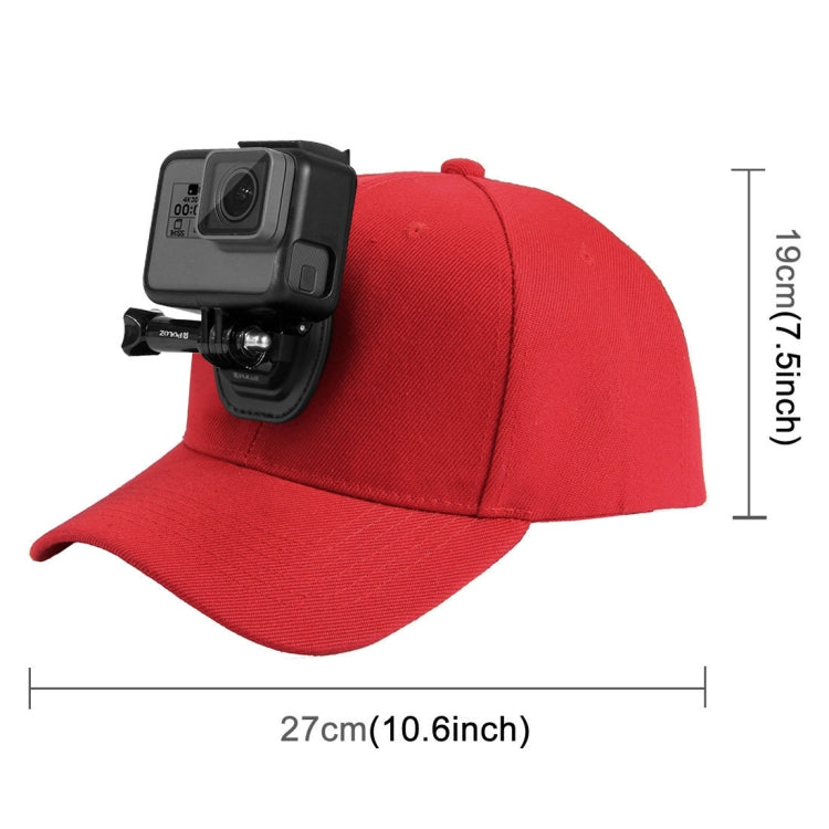 PULUZ Baseball Hat with J-Hook Buckle Mount & Screw for GoPro, DJI OSMO Action and Other Action Cameras(Red) - HoMEdemic™ 