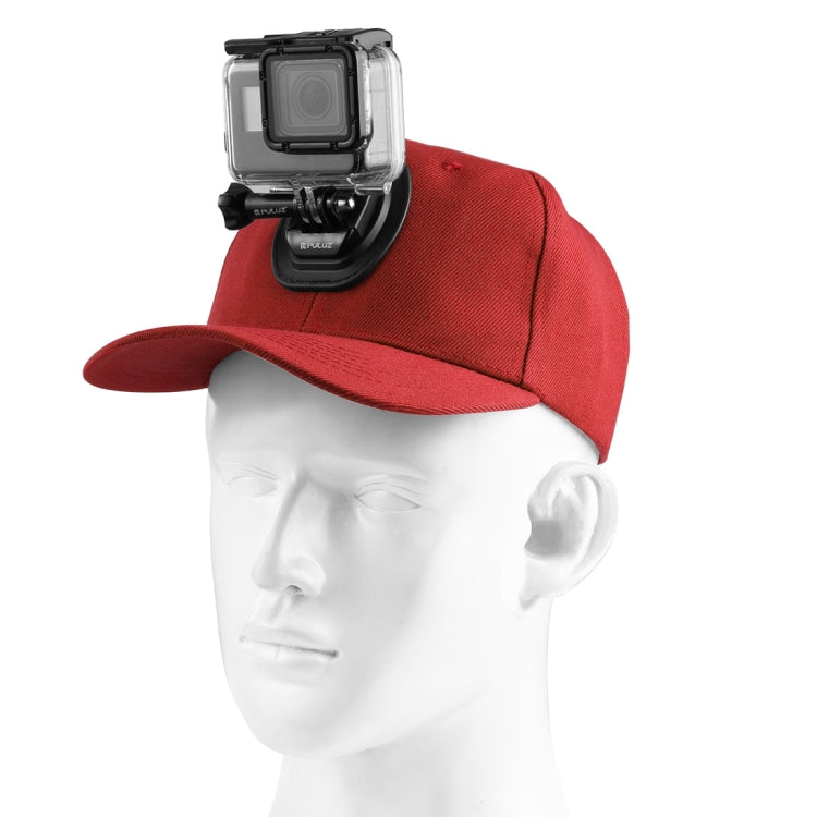 PULUZ Baseball Hat with J-Hook Buckle Mount & Screw for GoPro, DJI OSMO Action and Other Action Cameras(Red) - HoMEdemic™ 