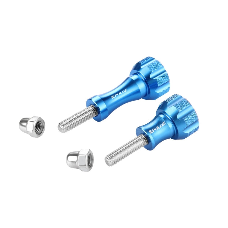 PULUZ CNC Aluminum Thumb Knob Stainless Bolt Nut Screw Set for GoPro, Insta360, DJI and Other Action Cameras(Blue) - HoMEdemic™ 