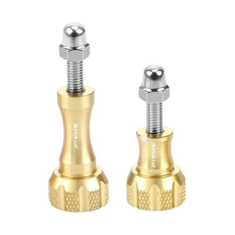 PULUZ CNC Aluminum Thumb Knob Stainless Bolt Nut Screw Set for GoPro, Insta360, DJI and Other Action Cameras(Gold) - HoMEdemic™ 