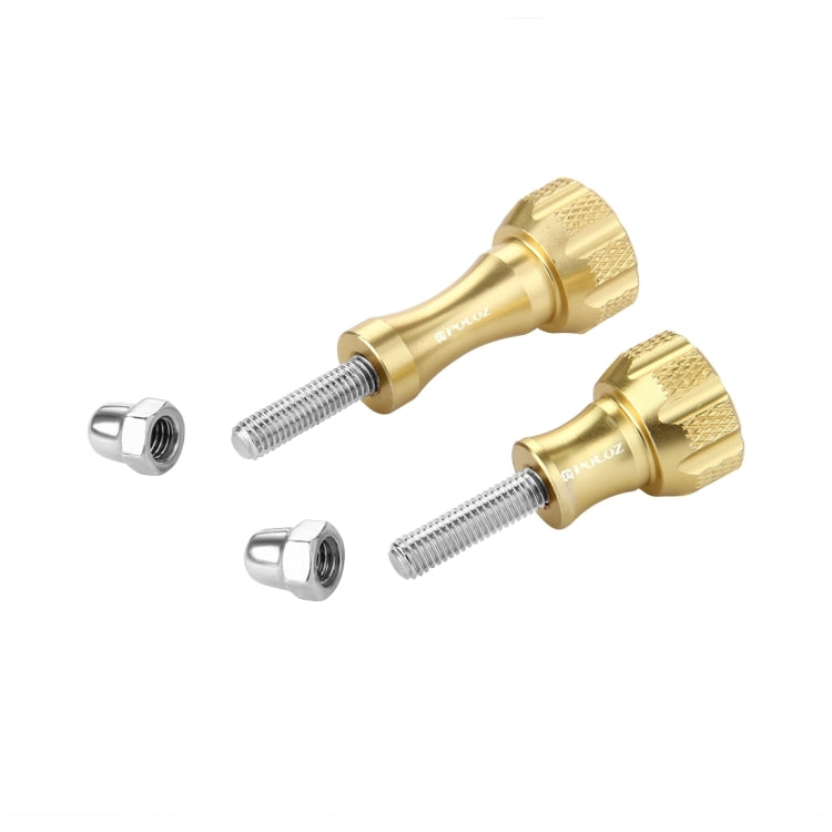 PULUZ CNC Aluminum Thumb Knob Stainless Bolt Nut Screw Set for GoPro, Insta360, DJI and Other Action Cameras(Gold) - HoMEdemic™ 