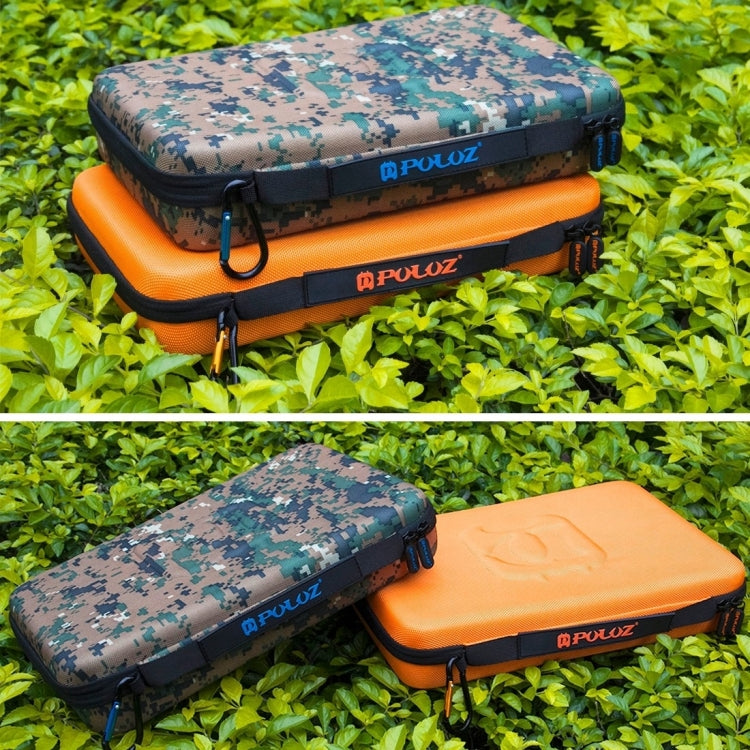PULUZ Camouflage Pattern Waterproof Carrying and Travel Case for for GoPro, Insta360, DJI and Other Action Cameras Accessories, Large Size: 32cm x 22cm x 7cm - HoMEdemic™ 