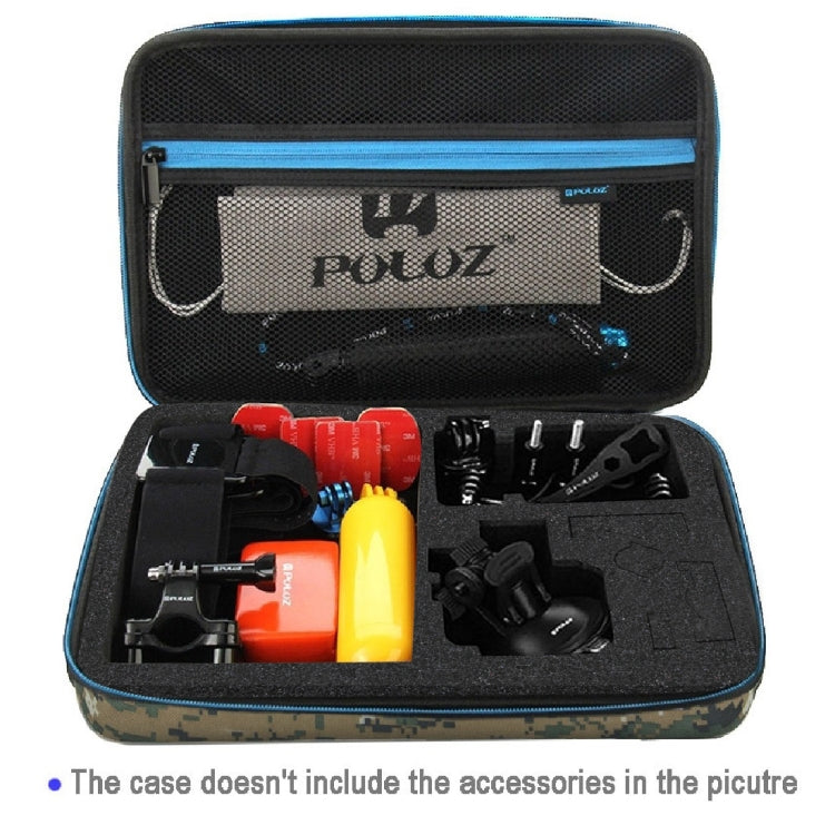 PULUZ Camouflage Pattern Waterproof Carrying and Travel Case for for GoPro, Insta360, DJI and Other Action Cameras Accessories, Large Size: 32cm x 22cm x 7cm - HoMEdemic™ 