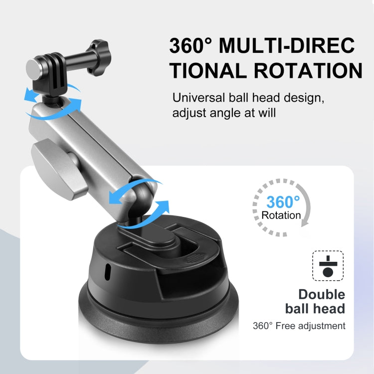 PULUZ Car Suction Cup Arm Mount with Mount Adapter & Long Screw - HoMEdemic™ 