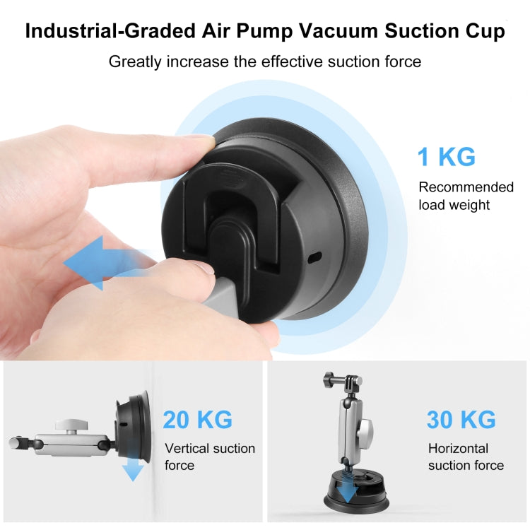 PULUZ Car Suction Cup Arm Mount with Mount Adapter & Long Screw - HoMEdemic™ 