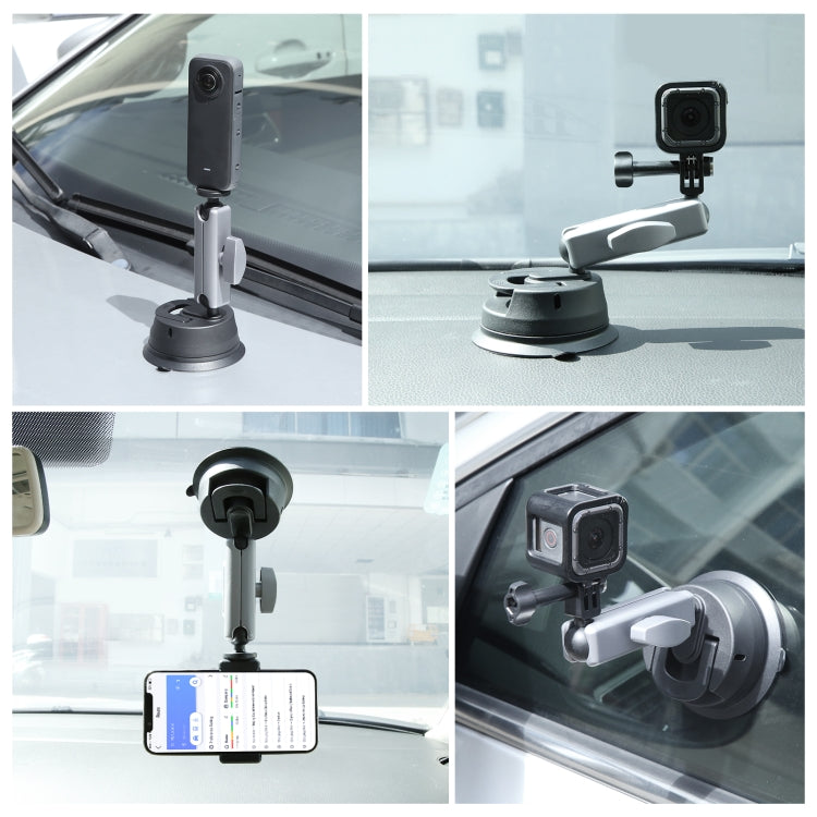 PULUZ Car Suction Cup Arm Mount with Mount Adapter & Long Screw - HoMEdemic™ 