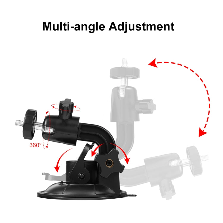 PULUZ Car Suction Cup Mount with Phone Clamp / Screw / Tripod Adapter - HoMEdemic™ 
