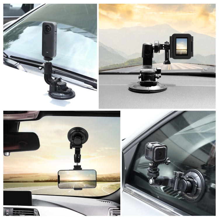 PULUZ Car Suction Cup Mount with Phone Clamp / Screw / Tripod Adapter - HoMEdemic™ 