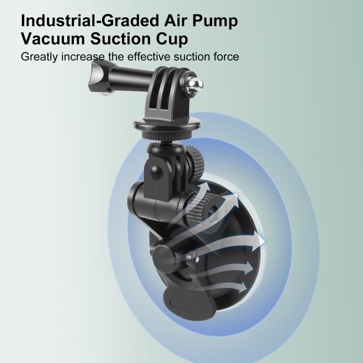 PULUZ Car Suction Cup Mount with Screw & Tripod Mount Adapter & Storage Bag for GoPro, Insta360, DJI and Other Action Cameras - HoMEdemic™ 