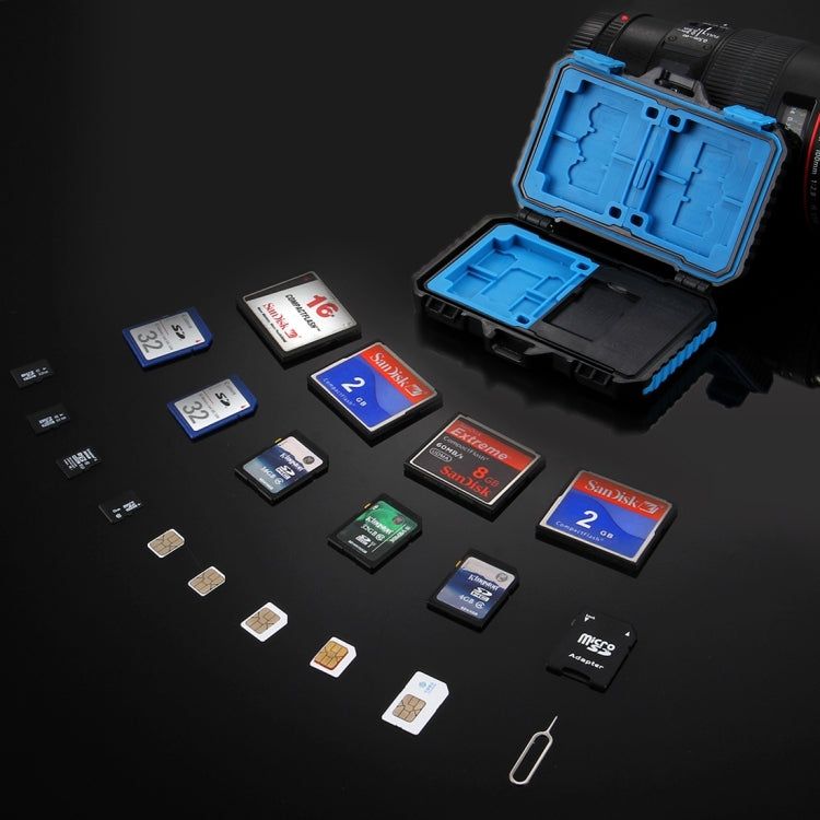 PULUZ Card Reader + 22 in 1 Memory Card Case for 1Standard SIM + 2Micro-SIM + 2Nano-SIM + 3CF + 7SD + 6TF + 1CARD PIN - HoMEdemic™ 