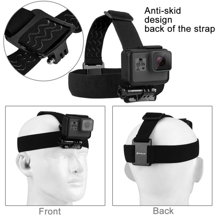 PULUZ Elastic Mount Belt Adjustable Head Strap for GoPro, Insta360 ONE R, DJI Osmo Action and Other Action Cameras - HoMEdemic™ 