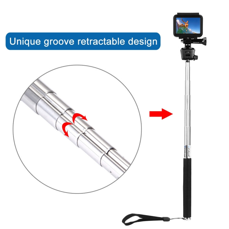 PULUZ Extendable Handheld Selfie Monopod for GoPro, Insta360, DJI and Other Action Cameras, Length: 22.5-80cm - HoMEdemic™ 