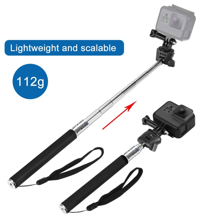 PULUZ Extendable Handheld Selfie Monopod for GoPro, Insta360, DJI and Other Action Cameras, Length: 22.5-80cm - HoMEdemic™ 