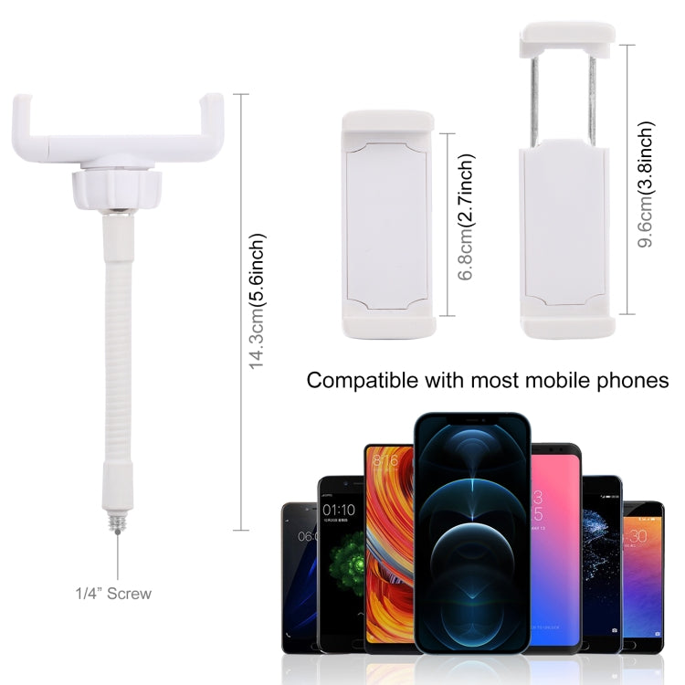 PULUZ Flexible Clip Mount Holder with Clamping Base (White) - HoMEdemic™ 