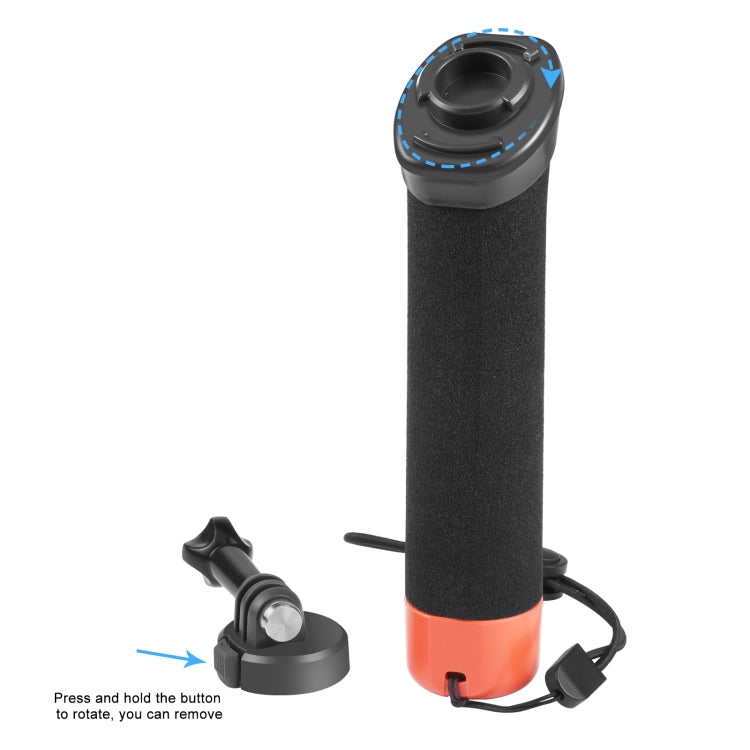 PULUZ Floating Foam Hand Grip Buoyancy Rods with Strap & Quick-release Base for GoPro, Insta360, DJI and Other Action Cameras(Orange) - HoMEdemic™ 