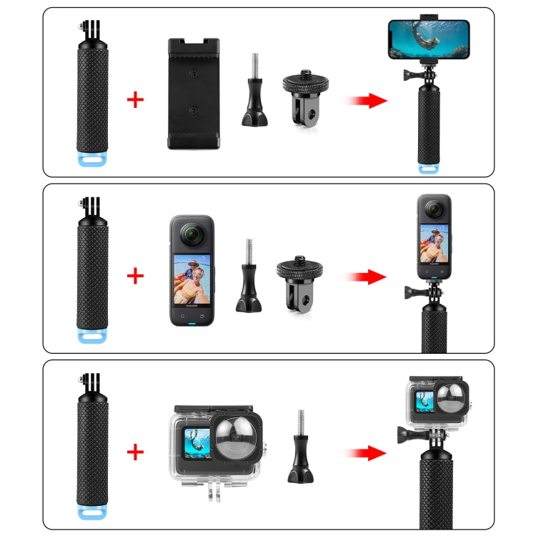 PULUZ Floating Handle Hand Grip Buoyancy Rods for Phones / Action Cameras (Black) - HoMEdemic™ 