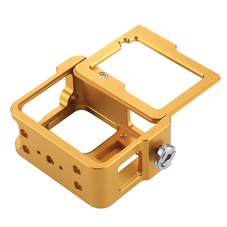 PULUZ Housing Shell CNC Aluminum Alloy Protective Cage with Insurance Frame & 52mm UV Lens for GoPro HERO(2018) /7 Black /6 /5(Gold) - HoMEdemic™ 