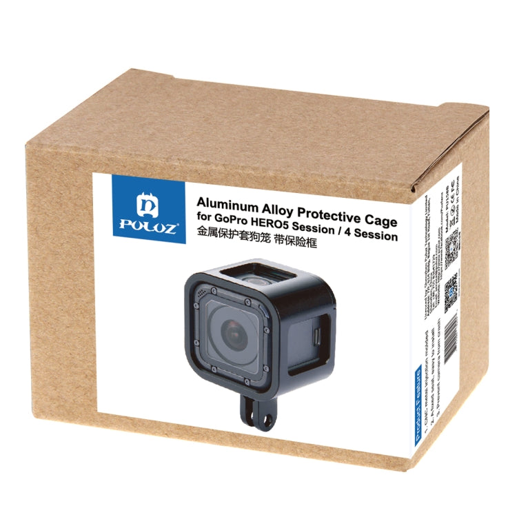 PULUZ Housing Shell CNC Aluminum Alloy Protective Cage with Insurance Frame for GoPro HERO5 Session /HERO4 Session /HERO Session(Black) - HoMEdemic™ 
