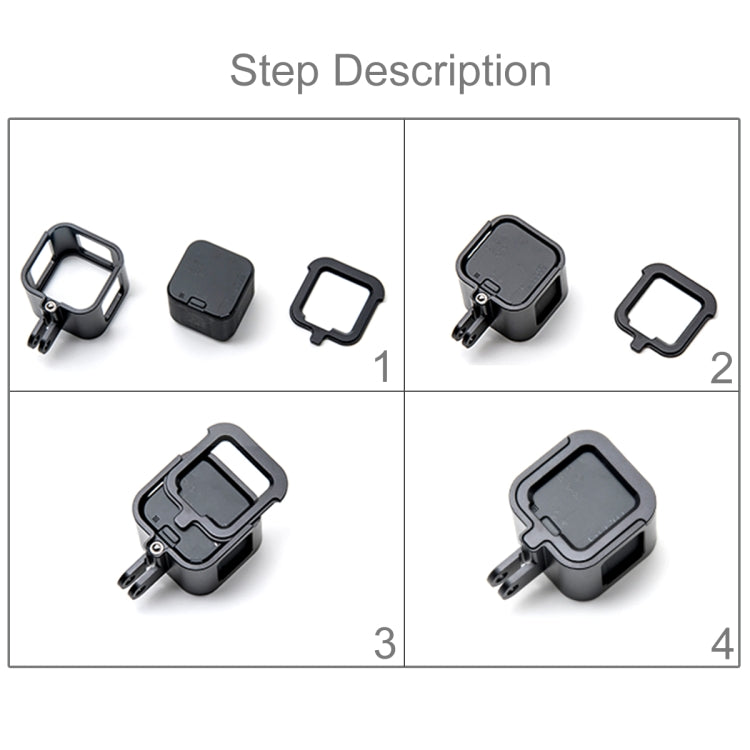 PULUZ Housing Shell CNC Aluminum Alloy Protective Cage with Insurance Frame for GoPro HERO5 Session /HERO4 Session /HERO Session(Black) - HoMEdemic™ 