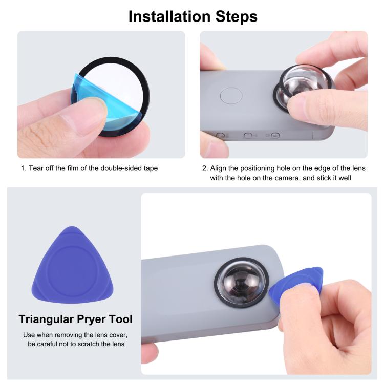 PULUZ Lens Guard PC Protective Cover Kits for Ricoh Theta SC2 / S / V(Transparent) - HoMEdemic™ 