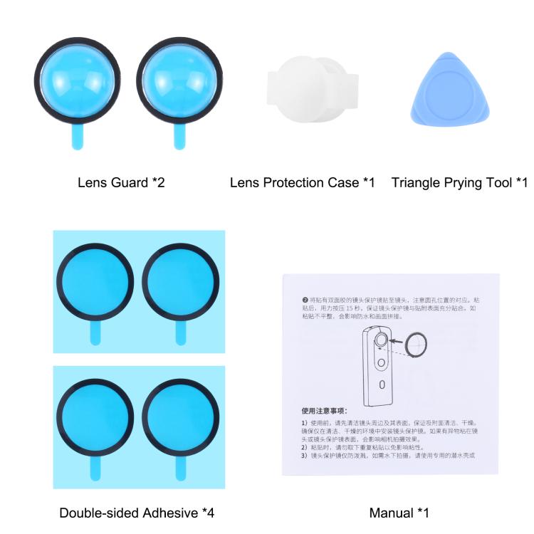 PULUZ Lens Guard PC Protective Cover Kits for Ricoh Theta SC2 / S / V(Transparent) - HoMEdemic™ 