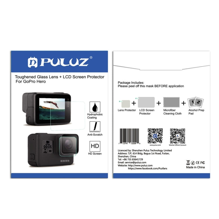 PULUZ  Lens HD Screen Protector + LCD Display Tempered Glass Film for GoPro HERO7 Black /HERO7 Silver / HERO7 White /6 /5 - HoMEdemic™ 