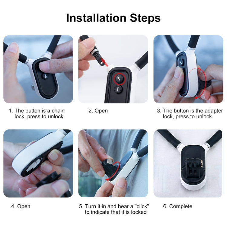 PULUZ Magnetic Silicone Collar Bracket POV View Mount with Phone Clamp for GoPro Action Cameras / Phones (Black) - HoMEdemic™ 