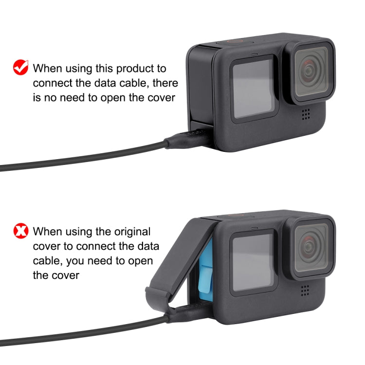 PULUZ Metal Battery Side Interface Cover for GoPro HERO13 Black /12 Black /11 Black /10 Black /9 Black(Black) - HoMEdemic™ 