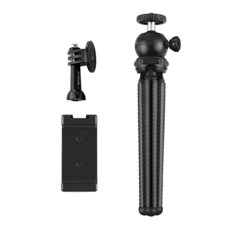 PULUZ Mini Octopus Flexible Tripod Holder with Ball Head & Phone Clamp + Tripod Mount Adapter & Long Screw for SLR Cameras, GoPro, Cellphone, Size: 25cmx4.5cm - HoMEdemic™ 