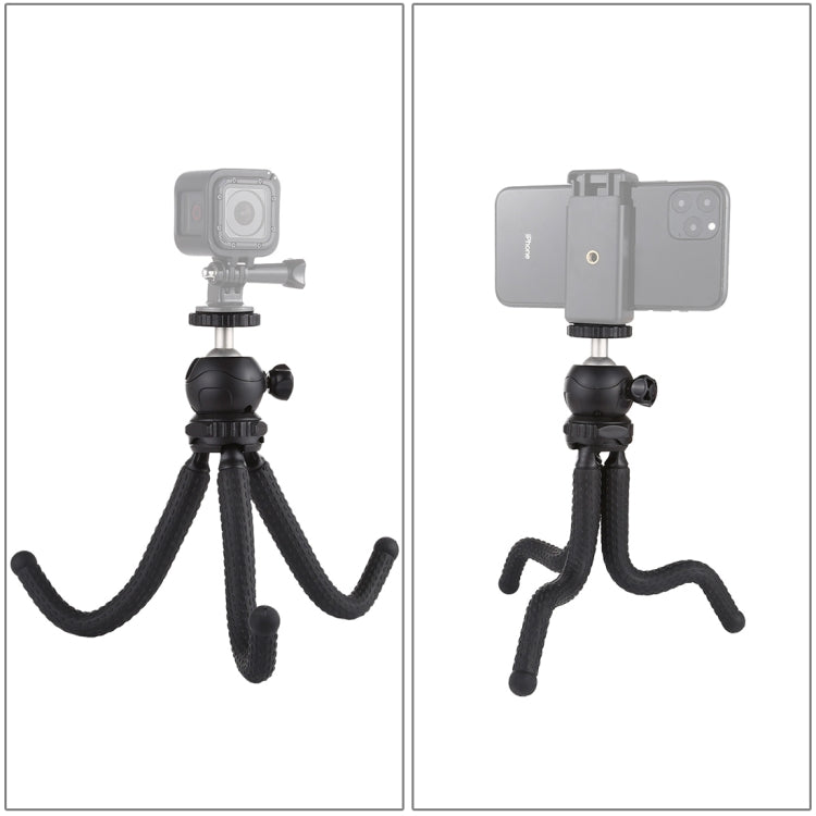 PULUZ Mini Octopus Flexible Tripod Holder with Ball Head for SLR Cameras, GoPro, Cellphone, Size: 25cmx4.5cm - HoMEdemic™ 