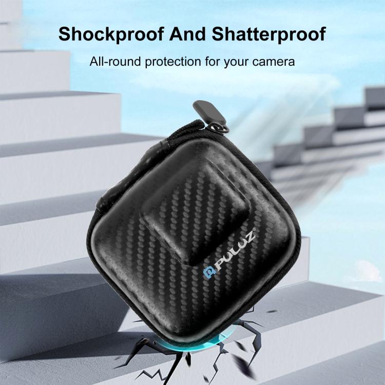 PULUZ Mini Portable Carbon Fiber Storage Bag for GoPro HERO13 Black /12 Black /11 Black /10 Black /9 Black and other Similar Size Cameras - HoMEdemic™ 