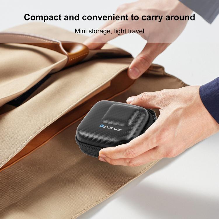 PULUZ Mini Portable Carbon Fiber Storage Bag for GoPro HERO13 Black /12 Black /11 Black /10 Black /9 Black and other Similar Size Cameras - HoMEdemic™ 