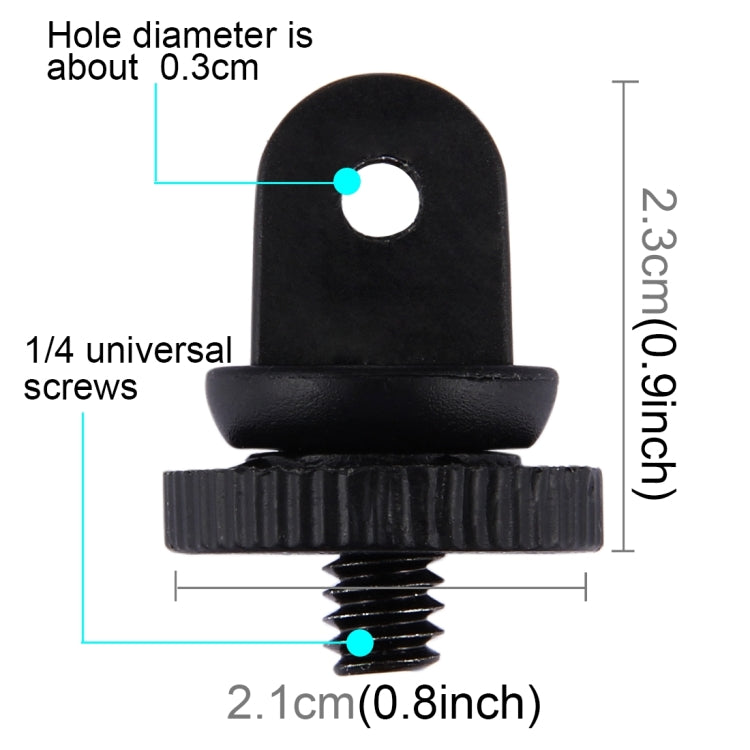 PULUZ Mini Size 1/4 inch Screw Tripod Mount Adapter for GoPro, Insta360, DJI and Other Action Cameras, 3.9mm Diameter Screw Hole, 2.2cm Diameter - HoMEdemic™ 