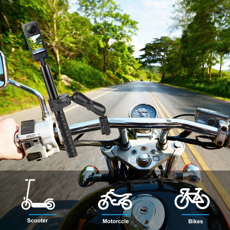 PULUZ Motorcycle Dualheads Crab Clamp Action Camera Handlebar Fixed Mount(Black) - HoMEdemic™ 
