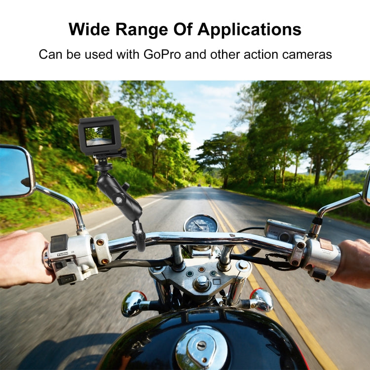 PULUZ Motorcycle Handlebar Fixed Mount U-Bolt Base Holder for GoPro and Other Action Cameras(Black) - HoMEdemic™ 