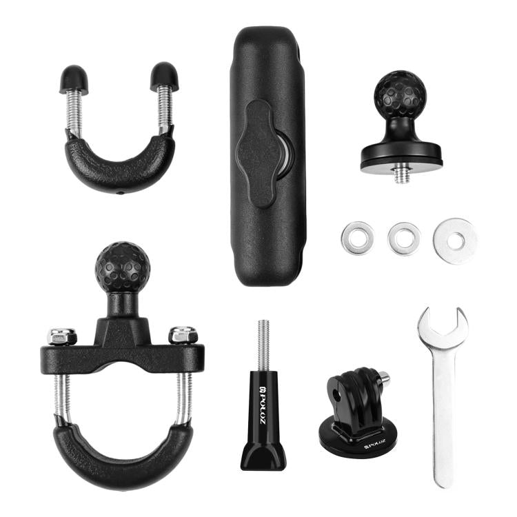 PULUZ Motorcycle Handlebar Fixed Mount U-Bolt Base Holder for GoPro and Other Action Cameras(Black) - HoMEdemic™ 