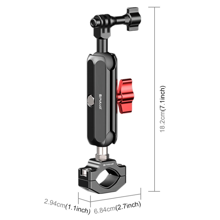 PULUZ Motorcycle Rearview Large Clamp CNC Metal Magic Arm Rod Mount - HoMEdemic™ 