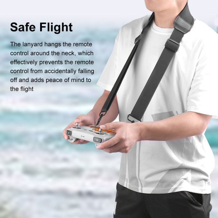 PULUZ Neck Lanyard Strap for DJI RC 2 / RC 1 / Air 3 / Mini 4 Pro / Mini 3 Pro / Air 2S / Air 2 / Mavic 2 Screen Remote Control (Black) - HoMEdemic™ 