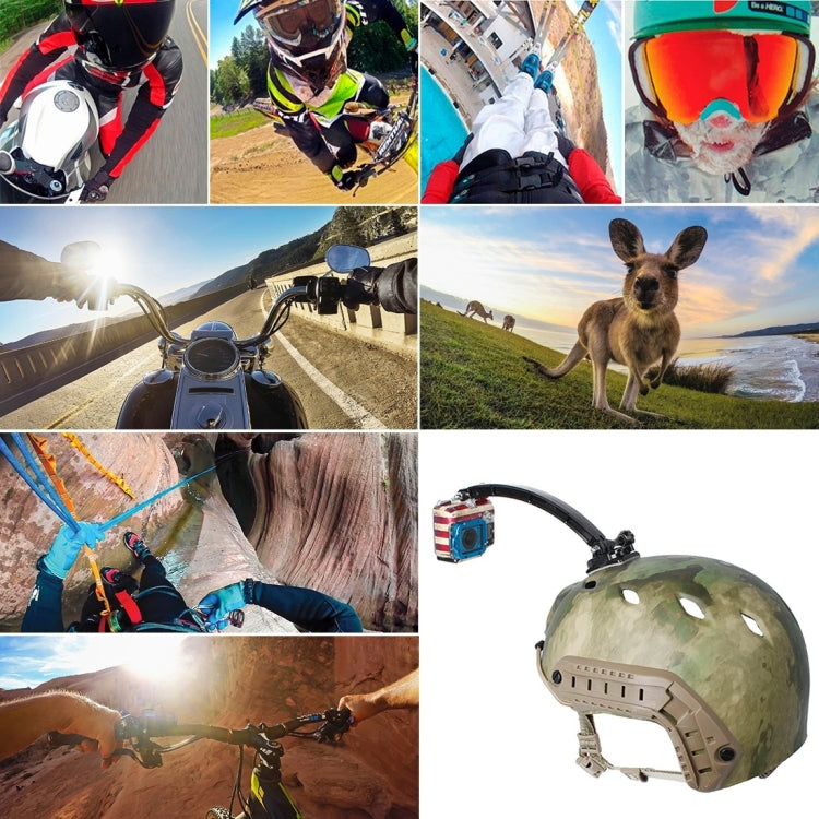 PULUZ Outdoor Motorcycle Cycling Helmet Extension Arm Set for PULUZ Action Sports Cameras Jaws Flex Clamp Mount for GoPro, Insta360, DJI and Other Action Cameras - HoMEdemic™ 