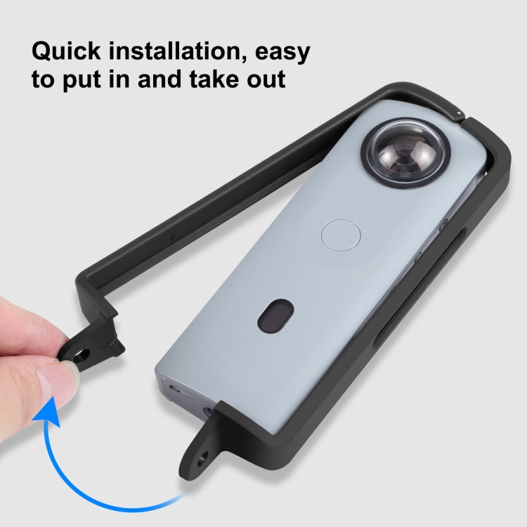 PULUZ PC ABS Plastic Protective Frame for Ricoh Theta SC2, with Adapter Mount & Screw(Black) - HoMEdemic™ 