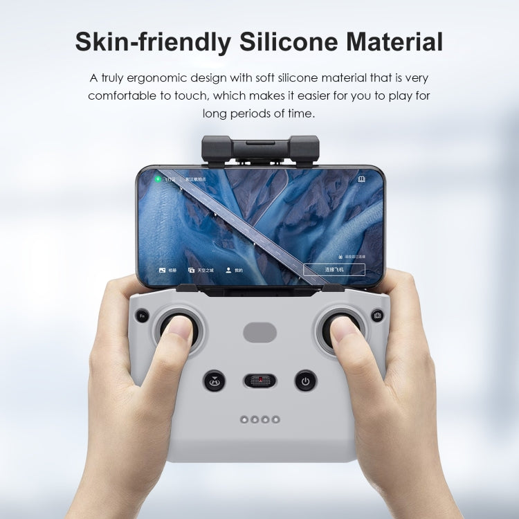 PULUZ Shockproof Anti-scratch Silicone Case For DJI Neo / Mini 3 / 3 Pro / Mavic 3 / Air 2S / Mini 2 RC-N2 / RC-N1 / RC-N3 Remote Control(Grey) - HoMEdemic™ 